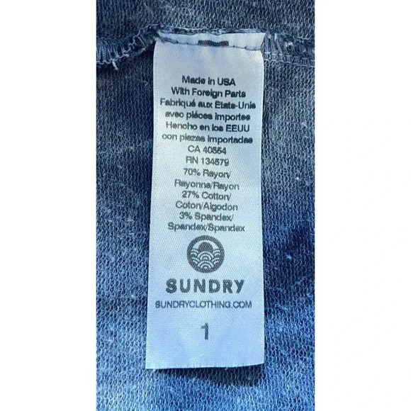 Sundry Dress Racer Back Tie Waist Blue Gray Size 1 Small S - Picture 4 of 5